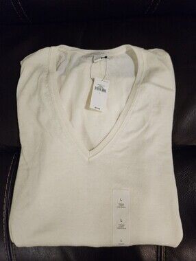 Womens Size L Banana Factory Summer Ivory Sweater NWT